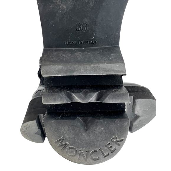 Moncler Ginette Waterproof Fold Over Wedge Rain Boot - Picture 13 of 13